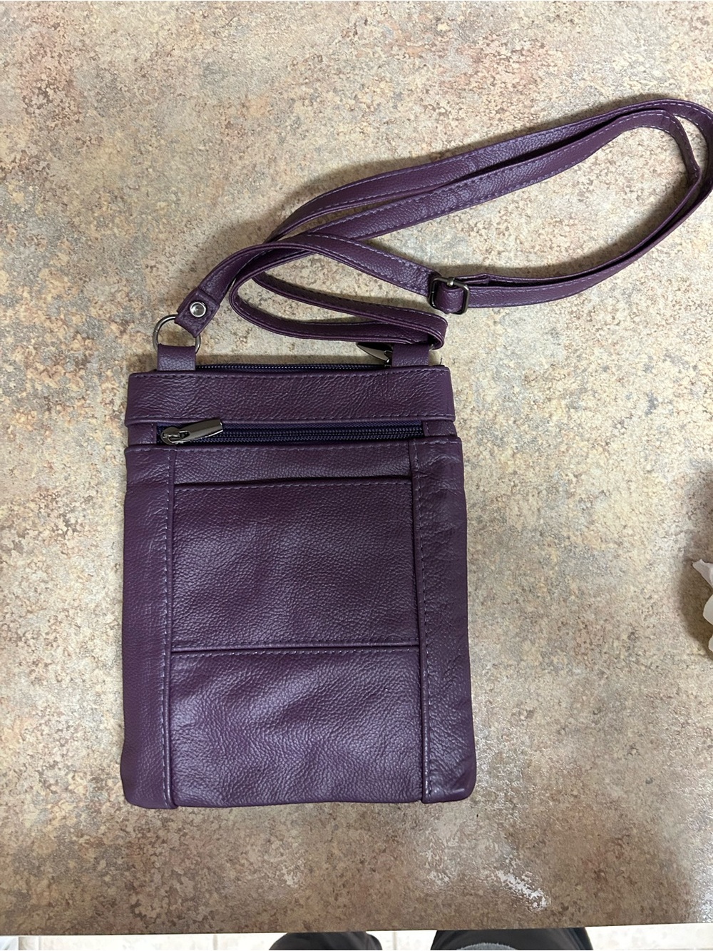 Purple Crossbody Women's Leather Bag